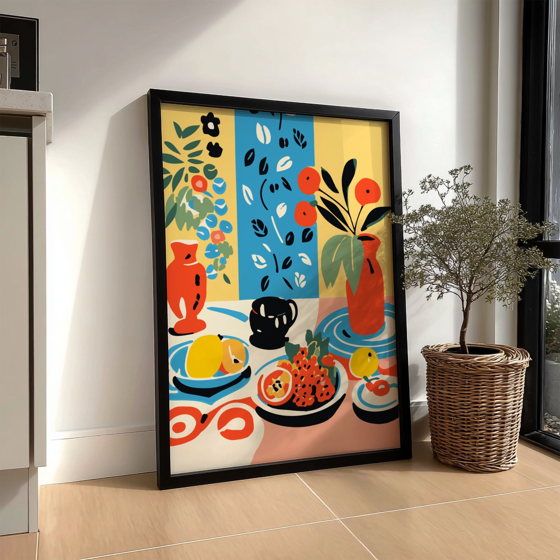 Festive Table Poster - Holiday Gathering Wall Art Print