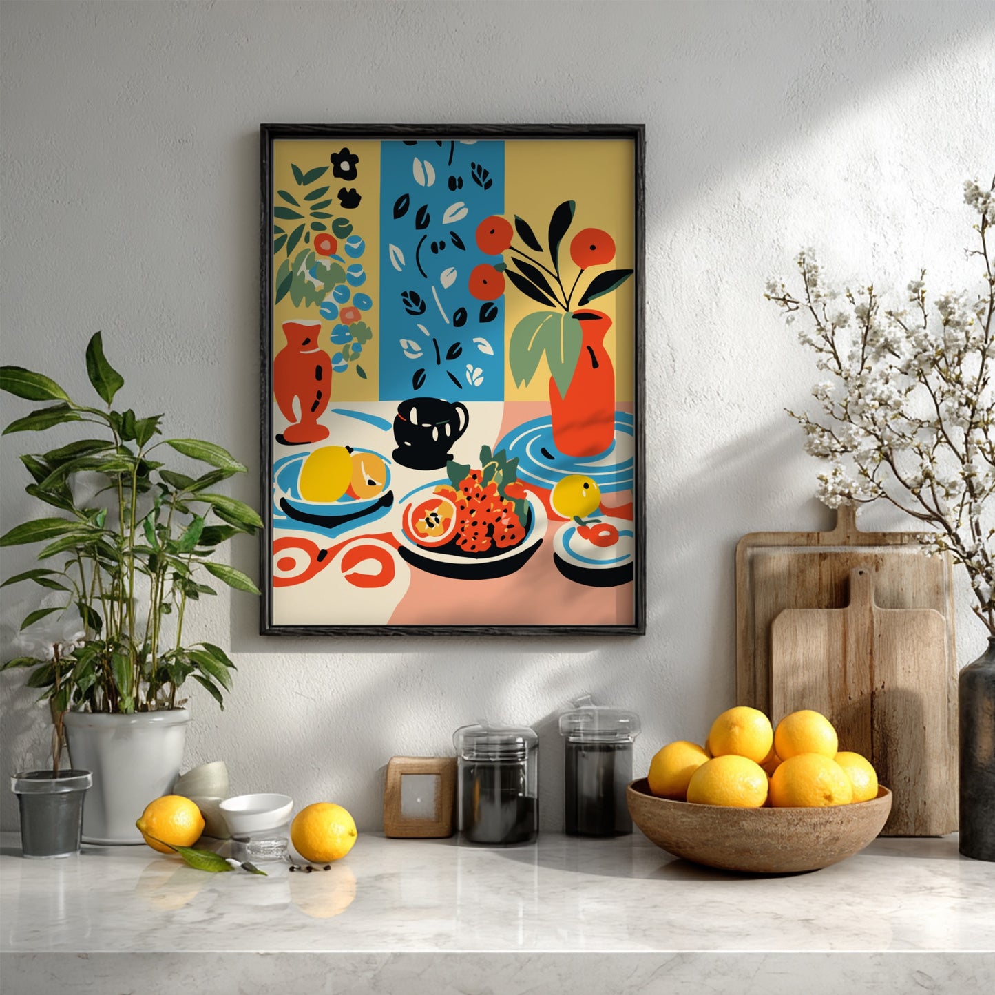 Festive Table Poster - Holiday Gathering Wall Art Print