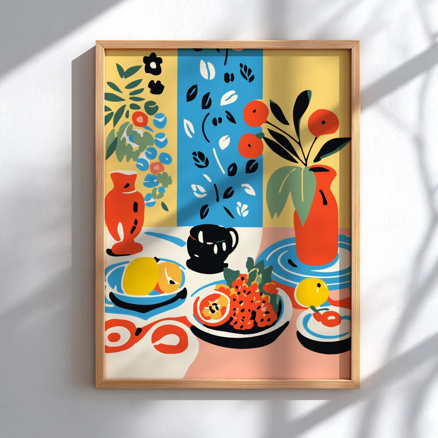 Festive Table Poster - Holiday Gathering Wall Art Print