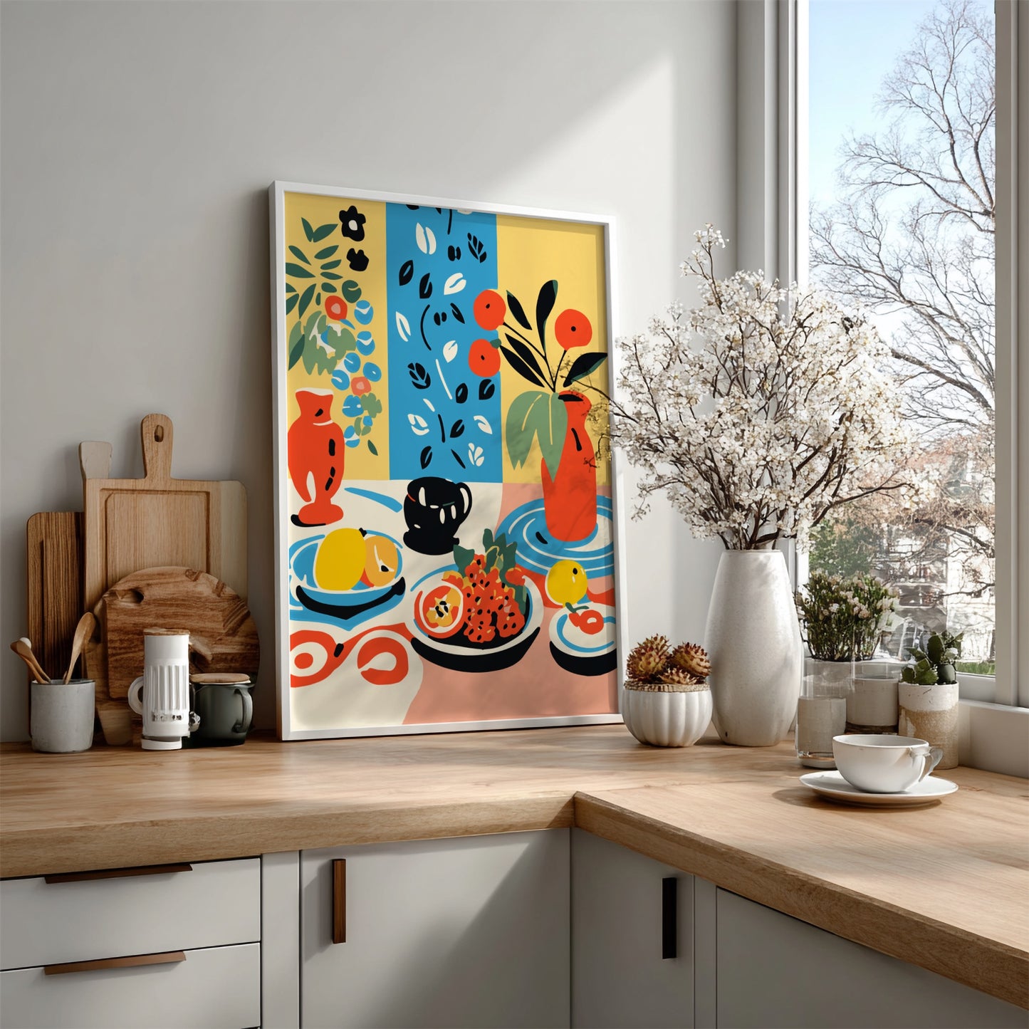 Festive Table Poster - Holiday Gathering Wall Art Print