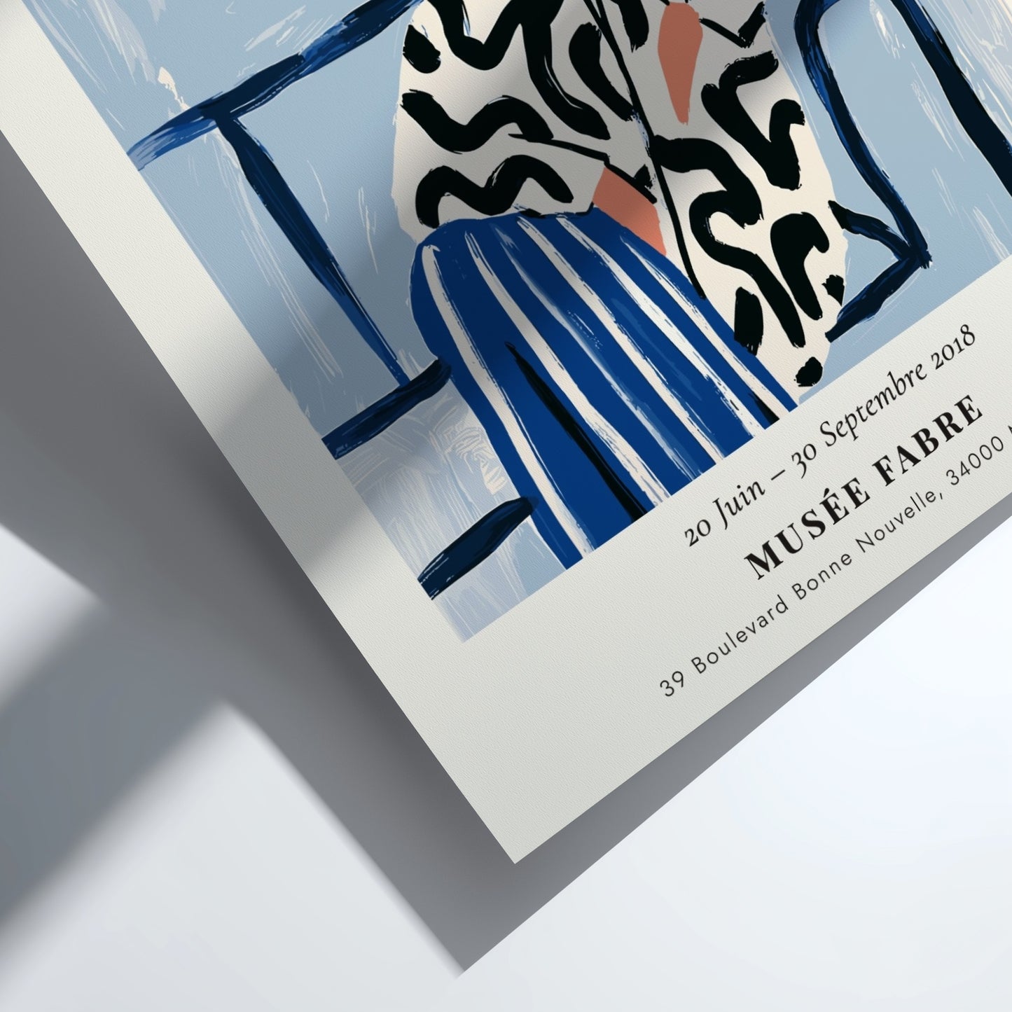 Henri Matisse poster featuring a figure in a patterned robe, modern art style with bold colors