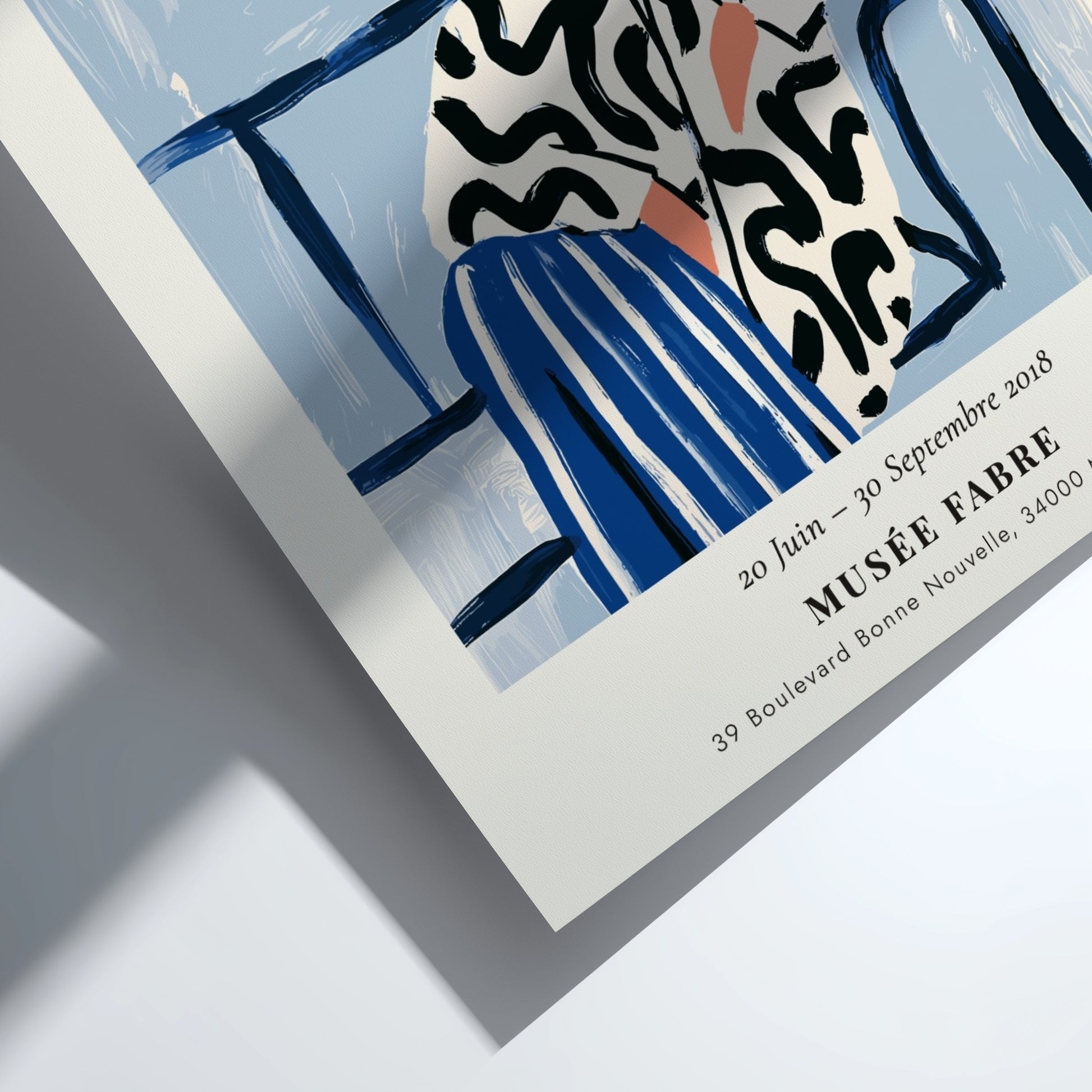 Henri Matisse poster featuring a figure in a patterned robe, modern art style with bold colors