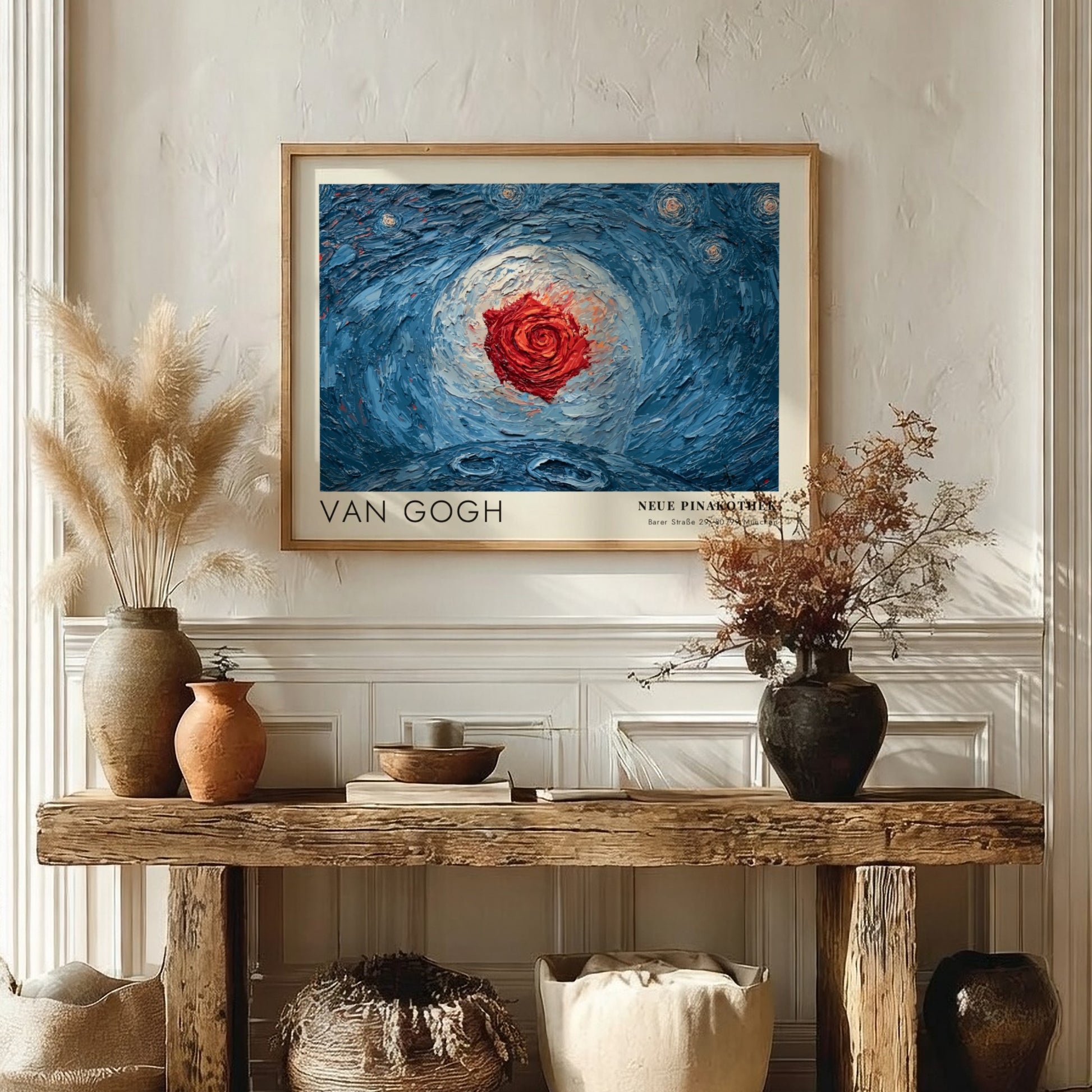 Fishing Boats wall art print featuring vibrant colors and impressionist style by Van Gogh