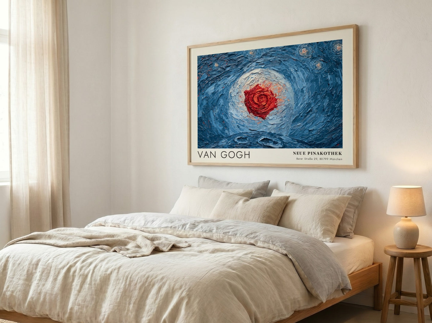 Fishing Boats wall art print featuring vibrant colors and impressionist style by Van Gogh
