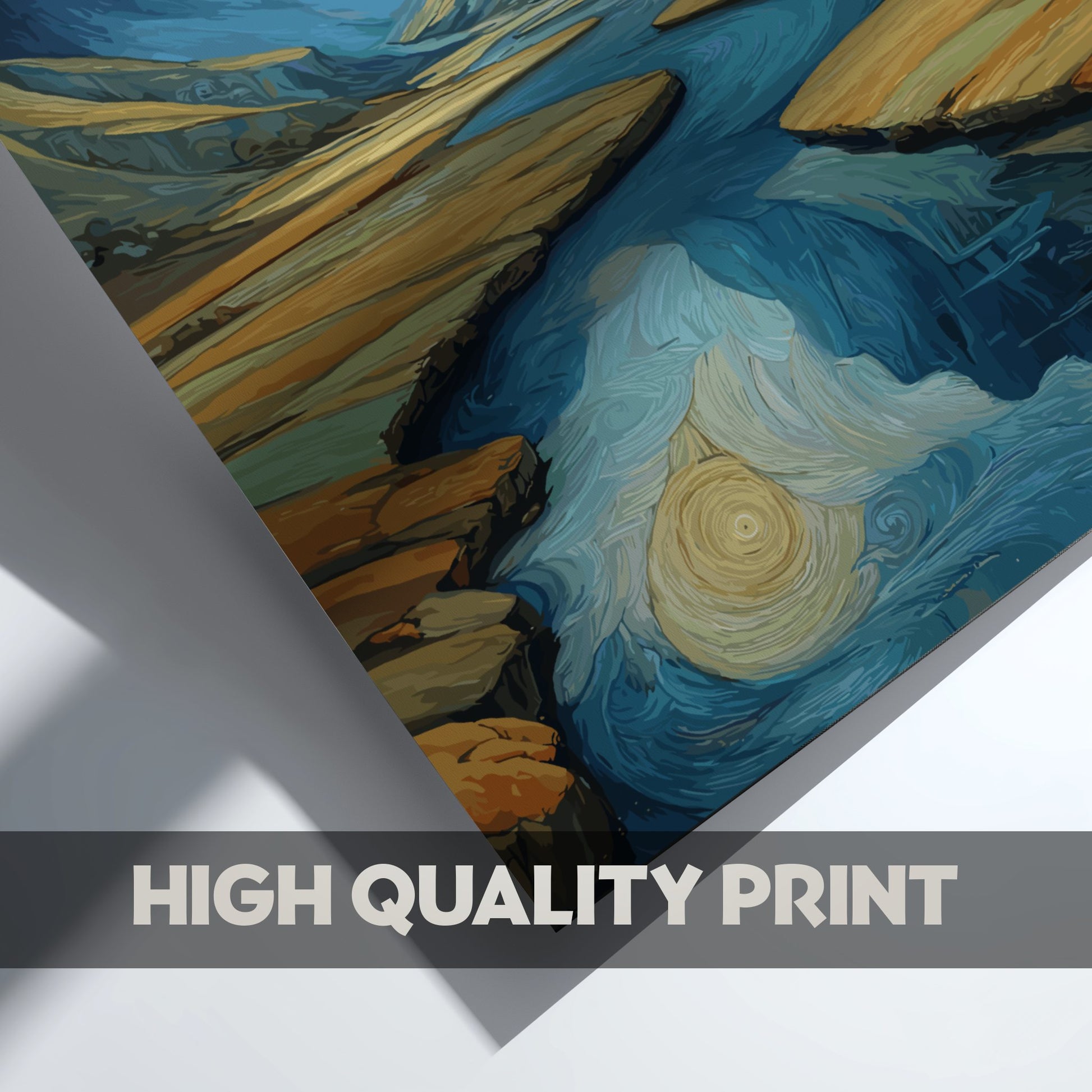 Flow - Winding River Through Green Valley Tranquil Wall Art