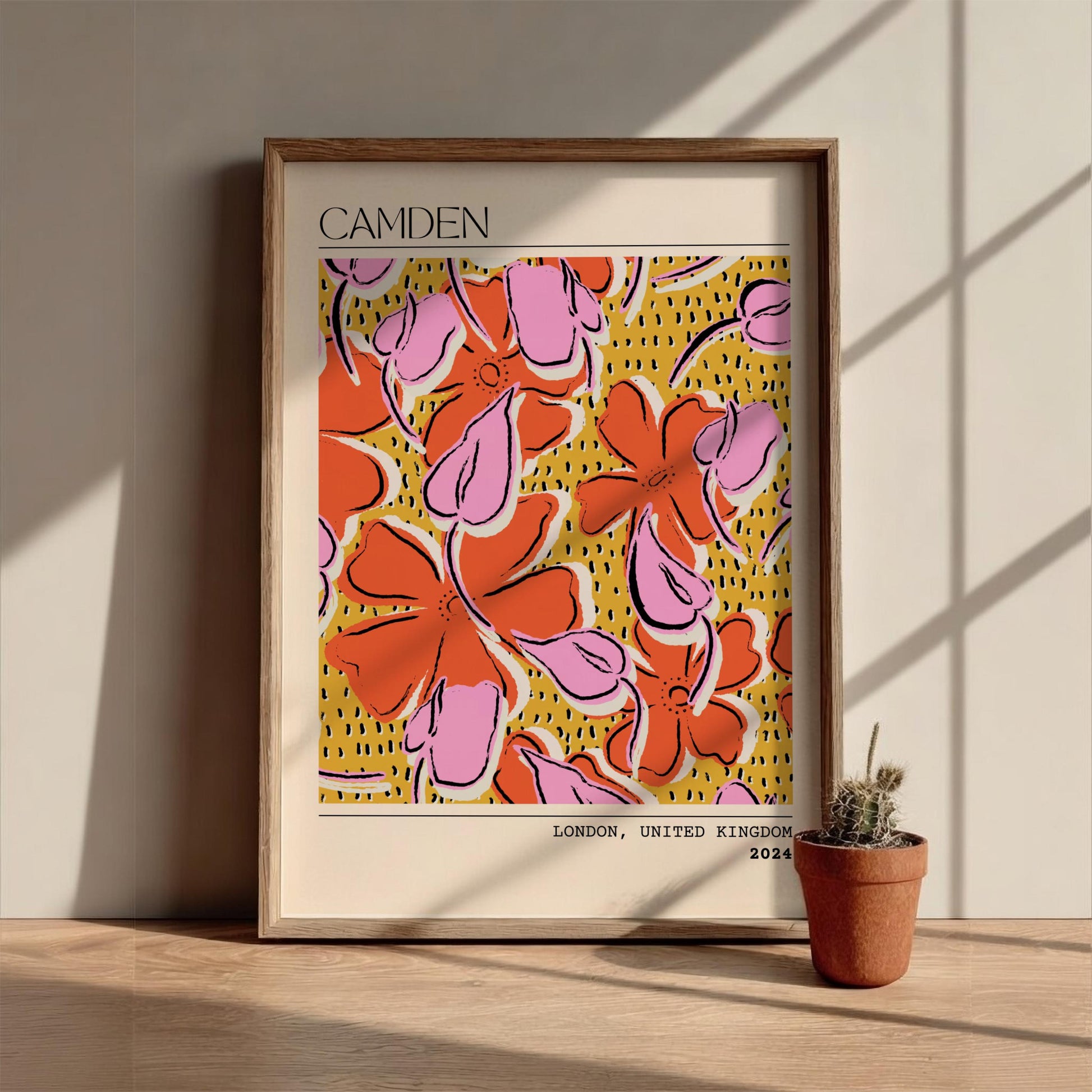 Urban Botanica Modern Art - The Flower Market Camden Wall Print