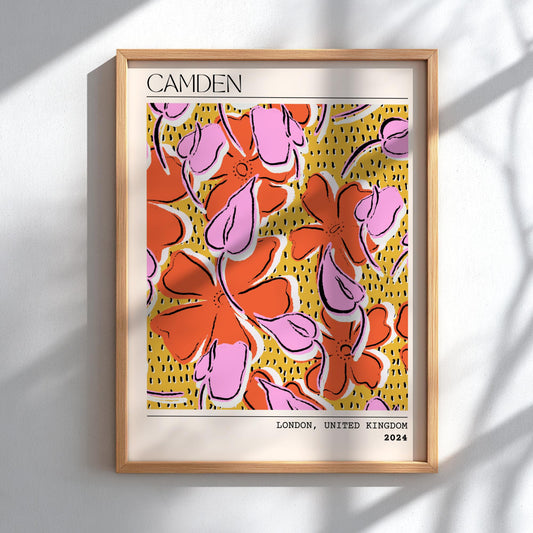 Urban Botanica Modern Art - The Flower Market Camden Wall Print