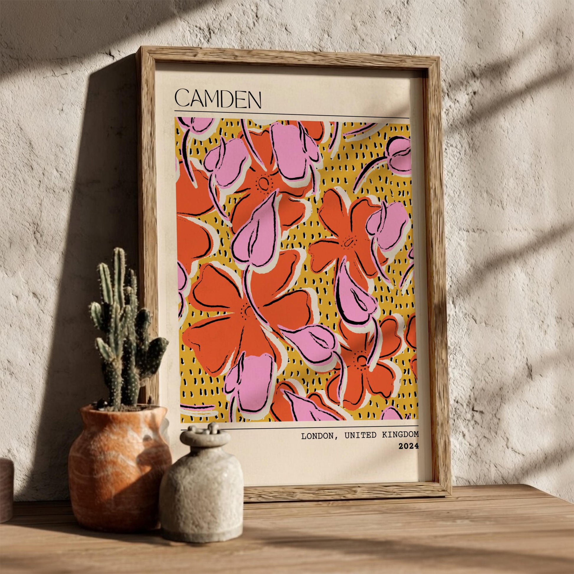 Urban Botanica Modern Art - The Flower Market Camden Wall Print