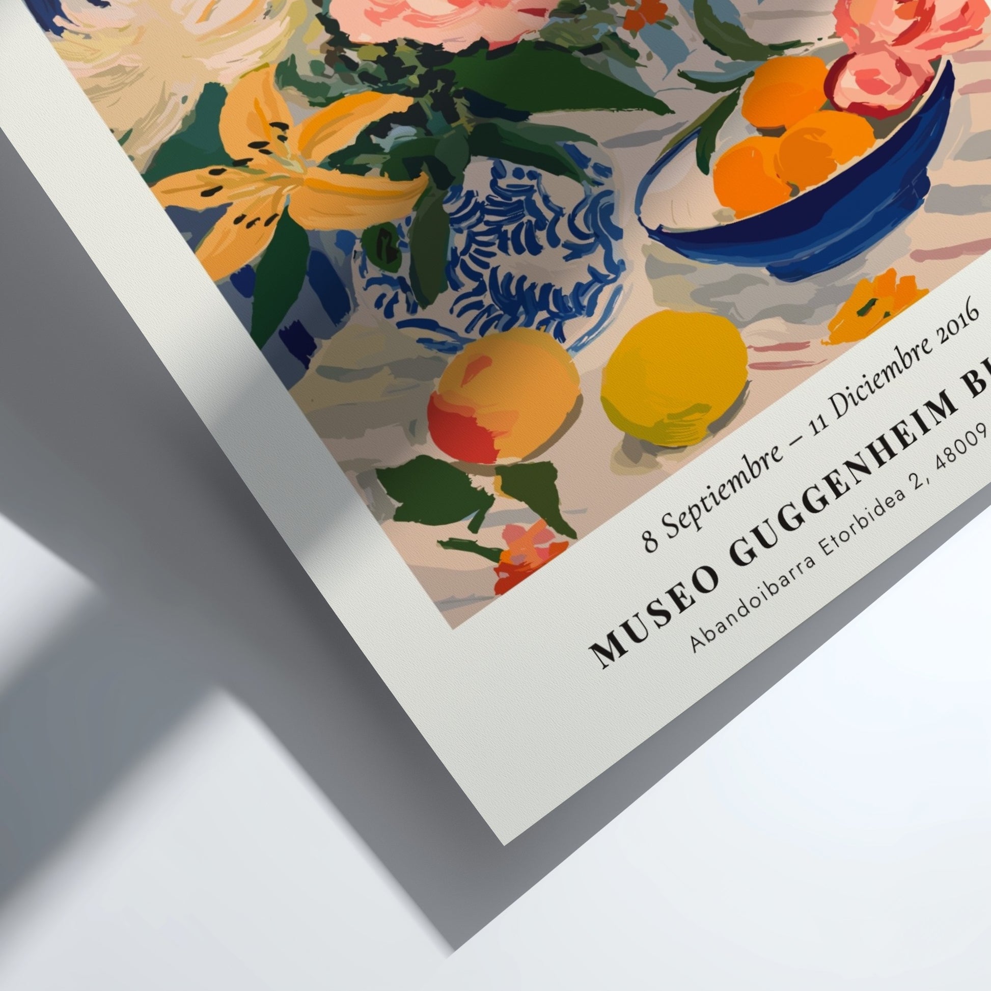 Henri Matisse poster featuring vibrant flowers and fruit in a still life style, perfect for home decor and