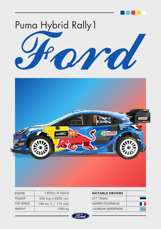 Ford Puma Hybrid Rally1 Print