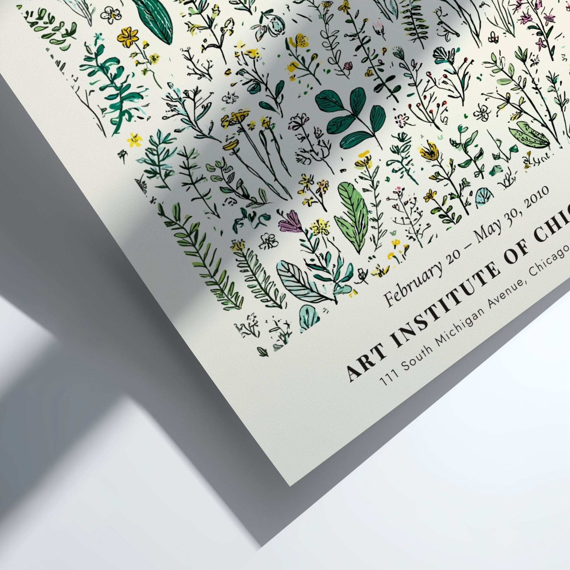 Forest Floor Poster featuring botanical elements in green and earthy tones, inspired by Henri Matisse's style.