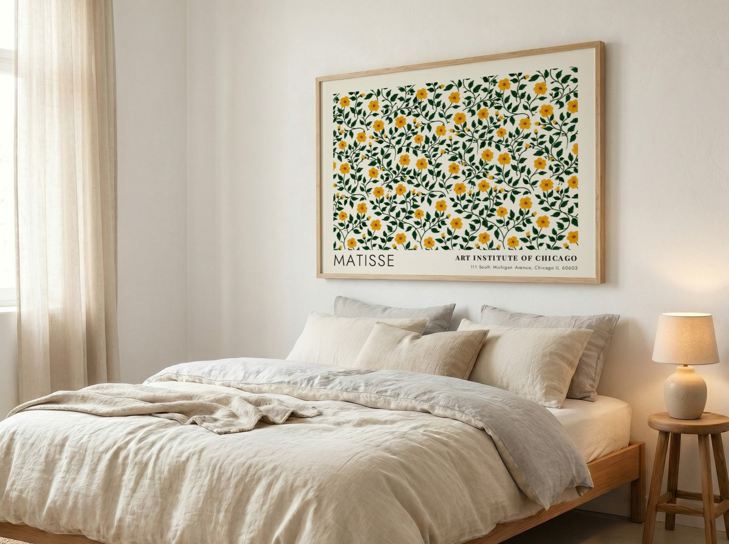 Forest Floor & Wild Undergrowth poster featuring yellow flowers and green foliage in vibrant colors
