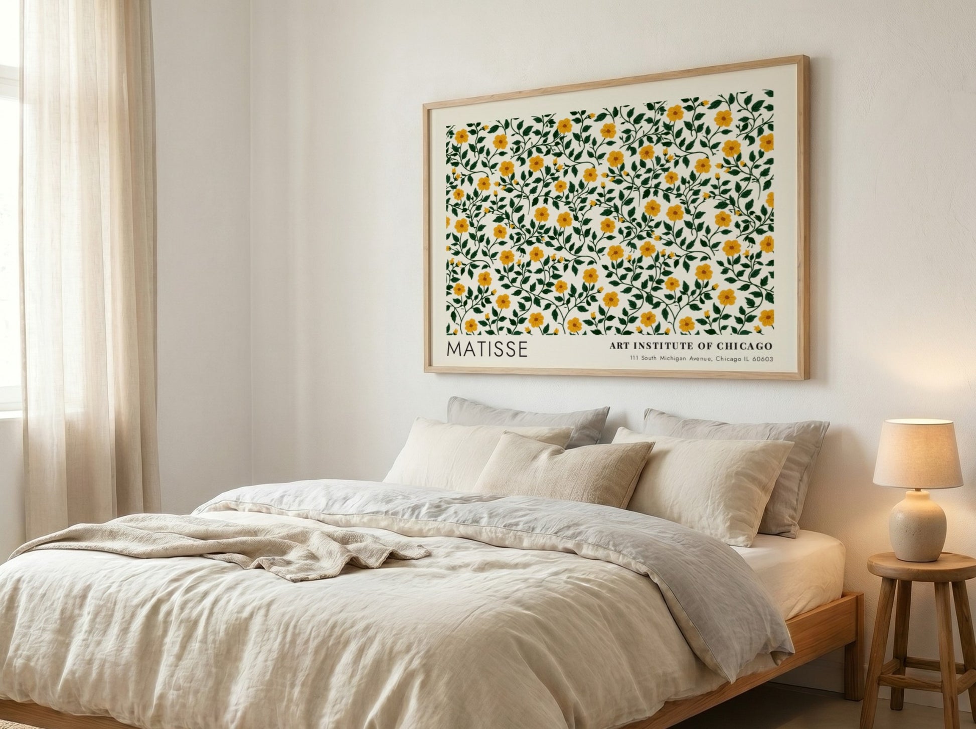 Forest Floor & Wild Undergrowth poster featuring yellow flowers and green foliage in vibrant colors