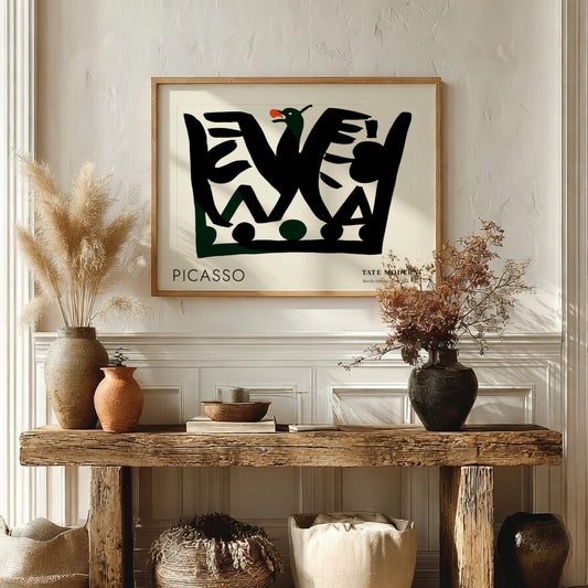 Fragmented Portrait wall art print by Pablo Picasso featuring bold shapes and vibrant colors