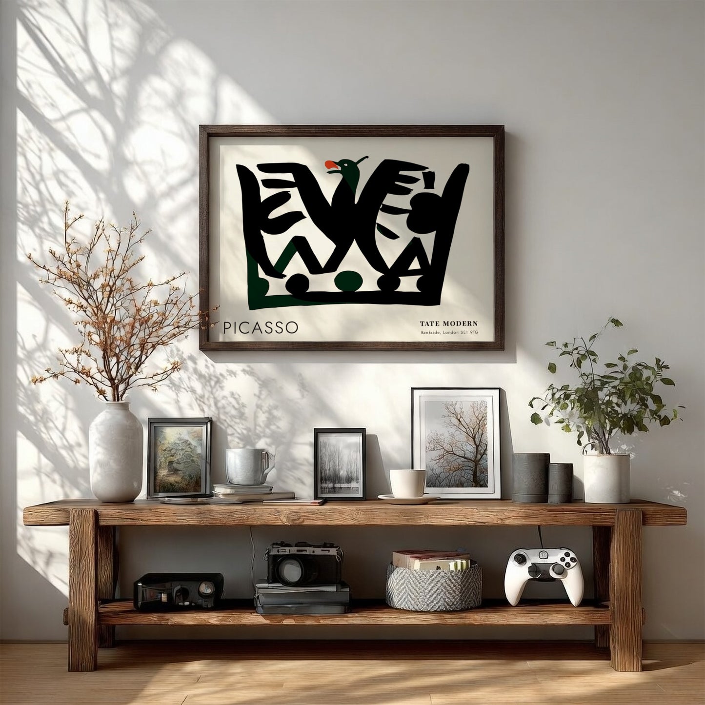 Fragmented Portrait wall art print by Pablo Picasso featuring bold shapes and vibrant colors