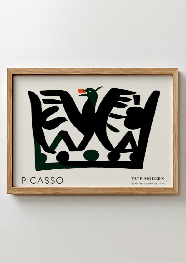 Fragmented Portrait wall art print by Pablo Picasso featuring bold shapes and vibrant colors