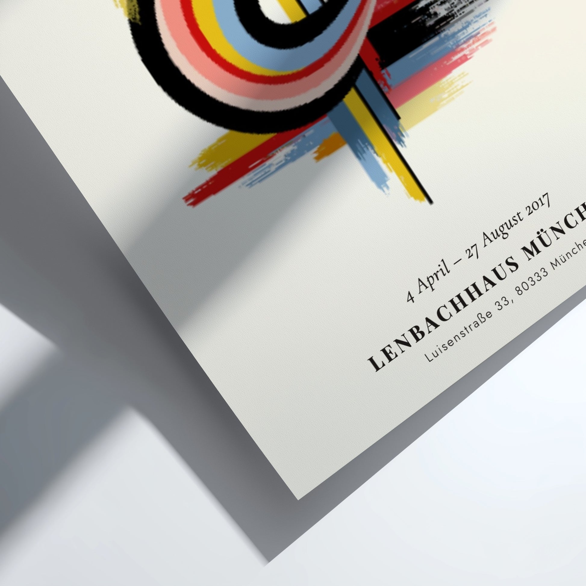 Freie Kurve zum Punkt poster featuring bold colors and abstract design