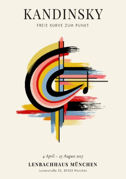 Freie Kurve zum Punkt poster featuring bold colors and abstract design