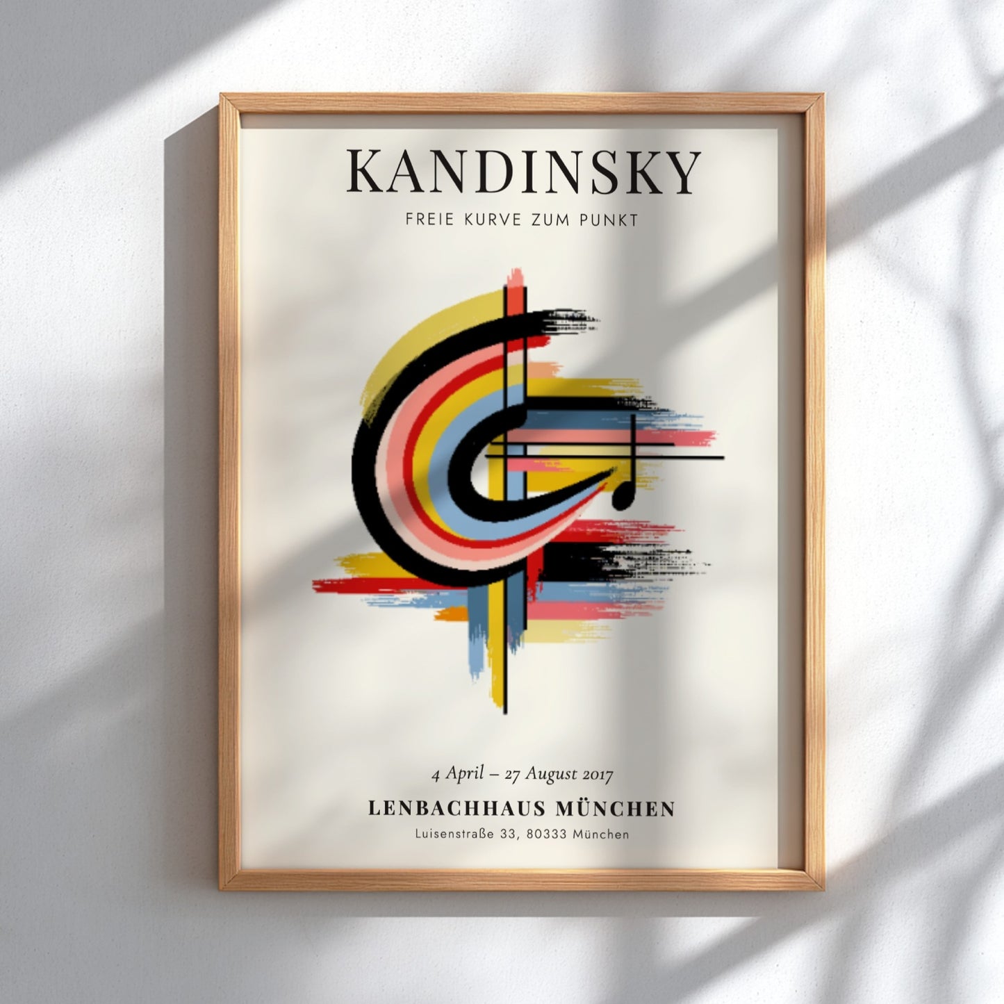 Freie Kurve zum Punkt poster featuring bold colors and abstract design