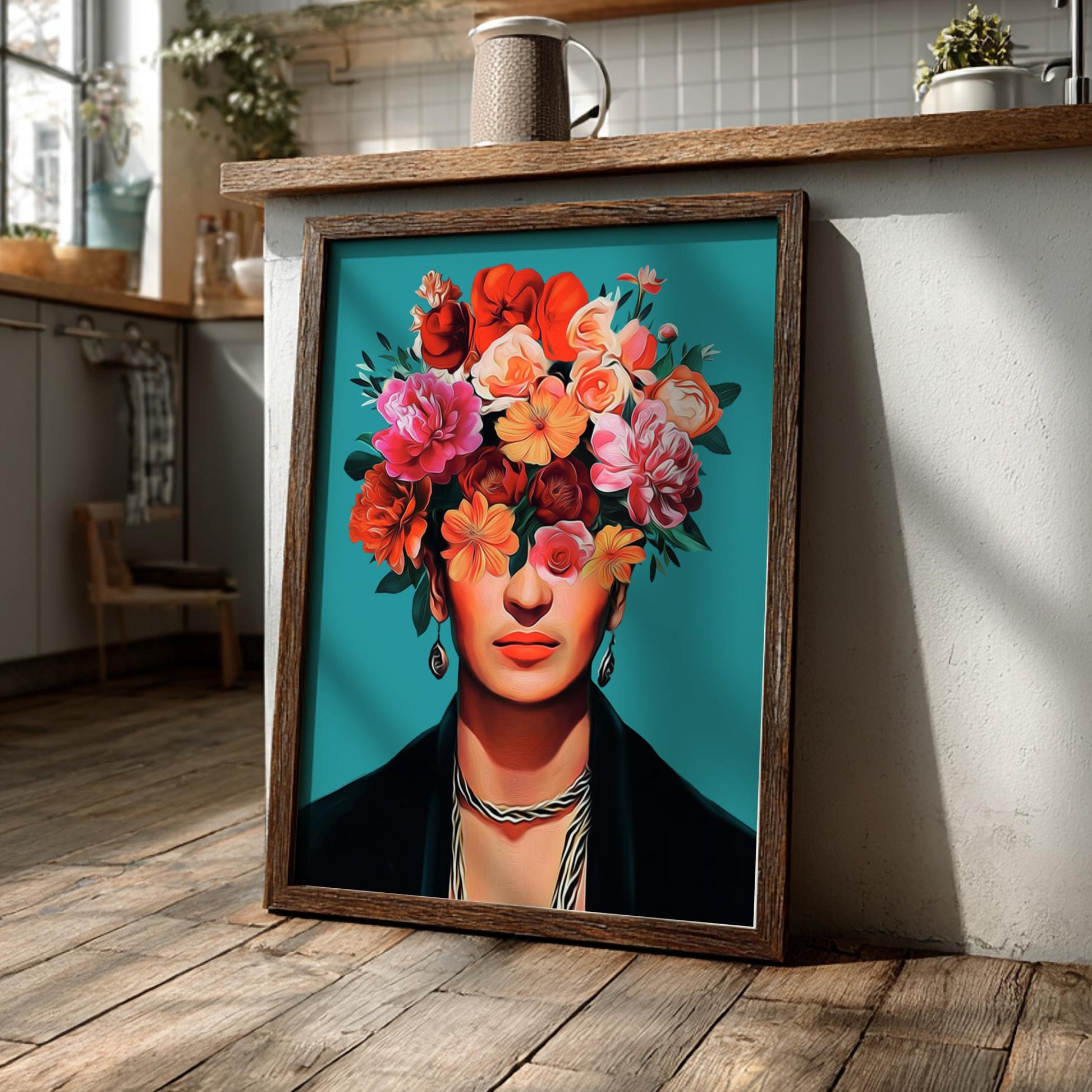 The Inner Garden Modern Art - The Frida Kahlo Inspired Wall Print
