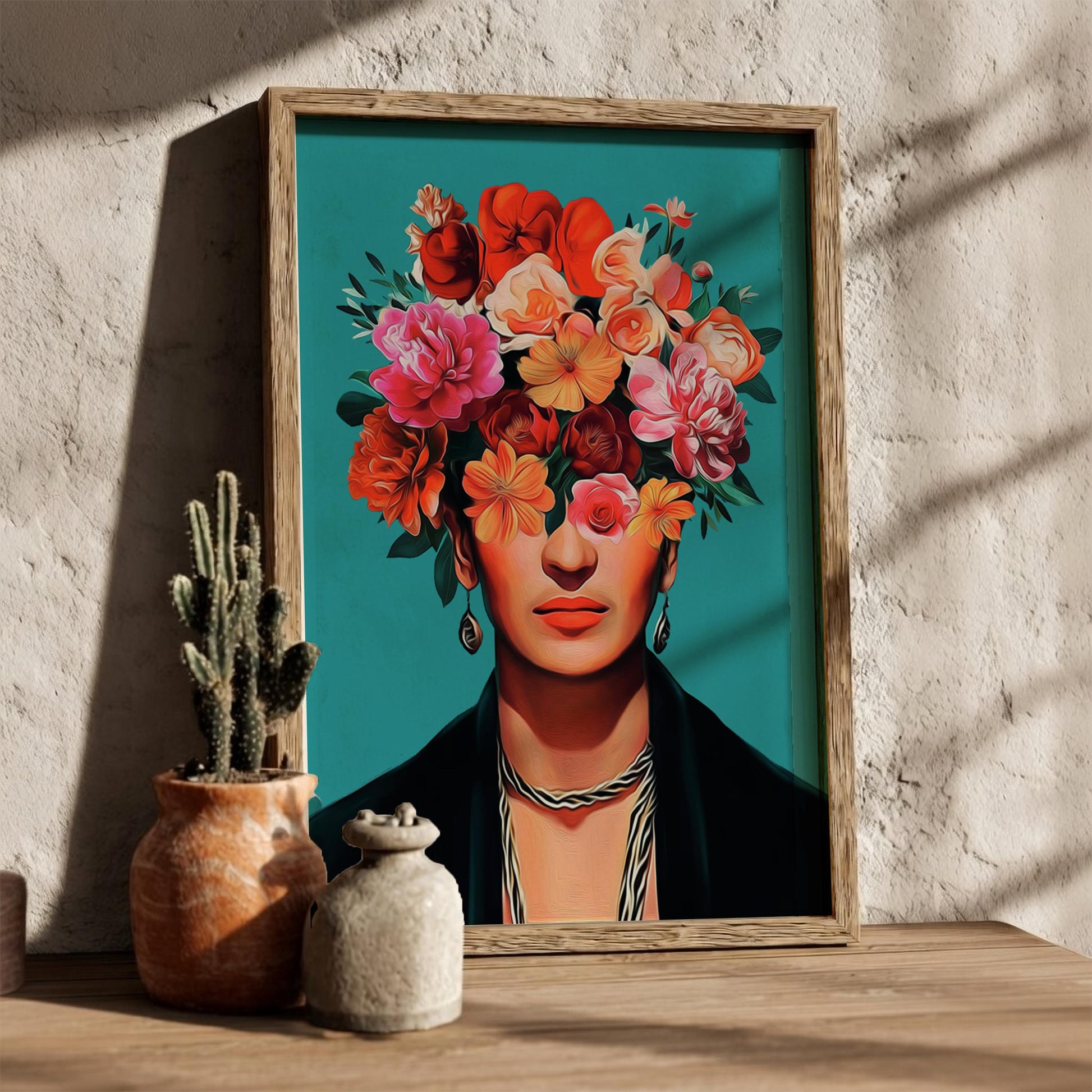 The Inner Garden Modern Art - The Frida Kahlo Inspired Wall Print