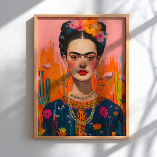Floral Surrealism Modern Art - The Frida Kahlo Inspired Wall Print