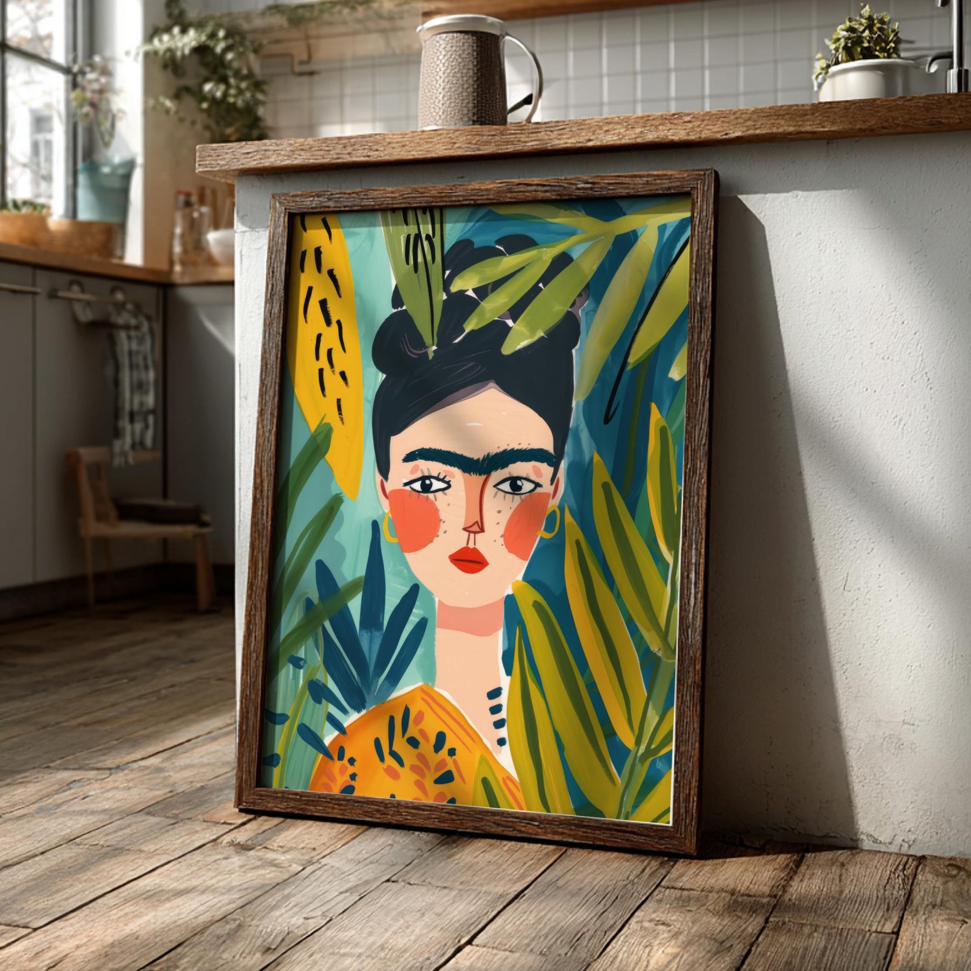 Frida’s Flourish Modern Art - The Botanical Icon Wall Print