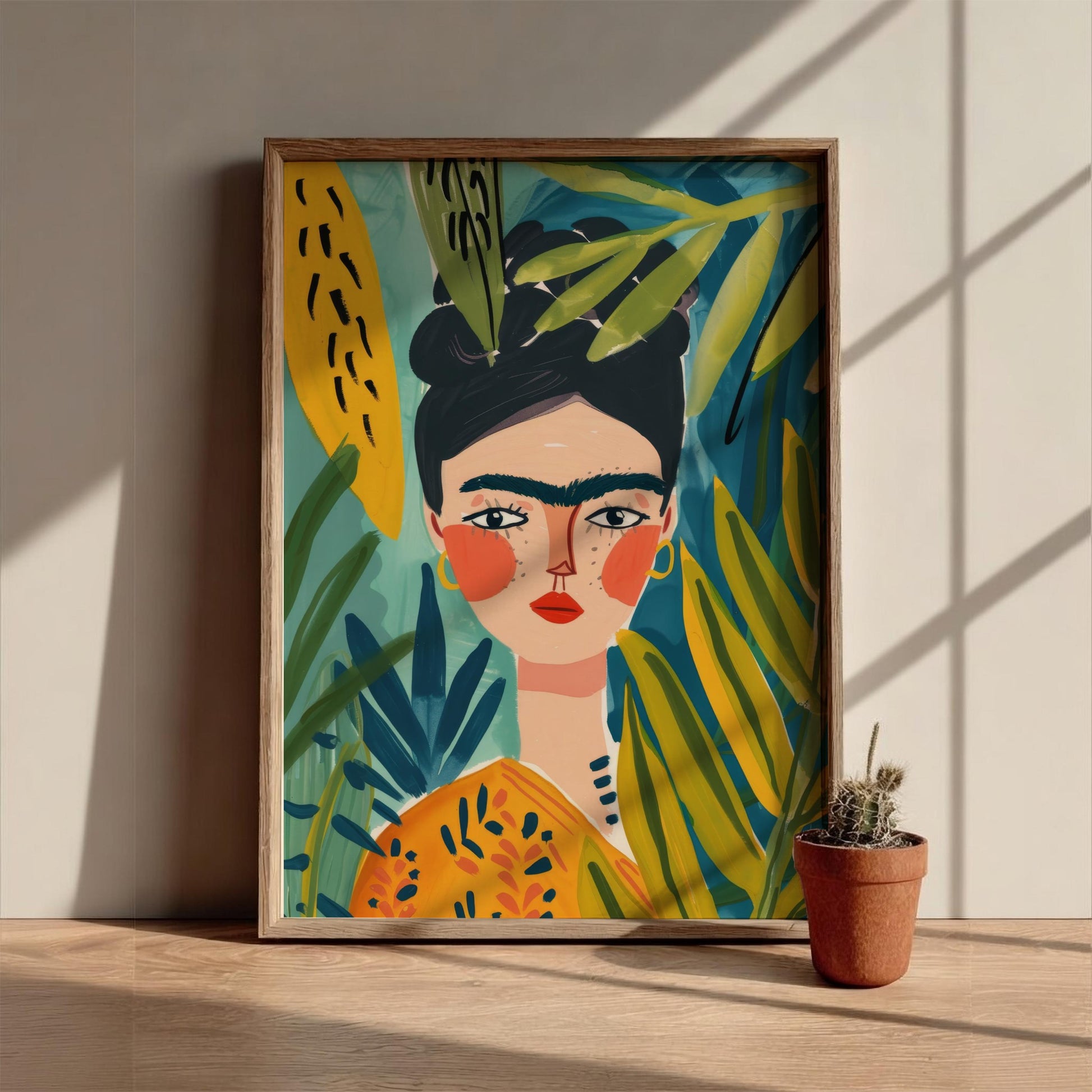 Frida’s Flourish Modern Art - The Botanical Icon Wall Print