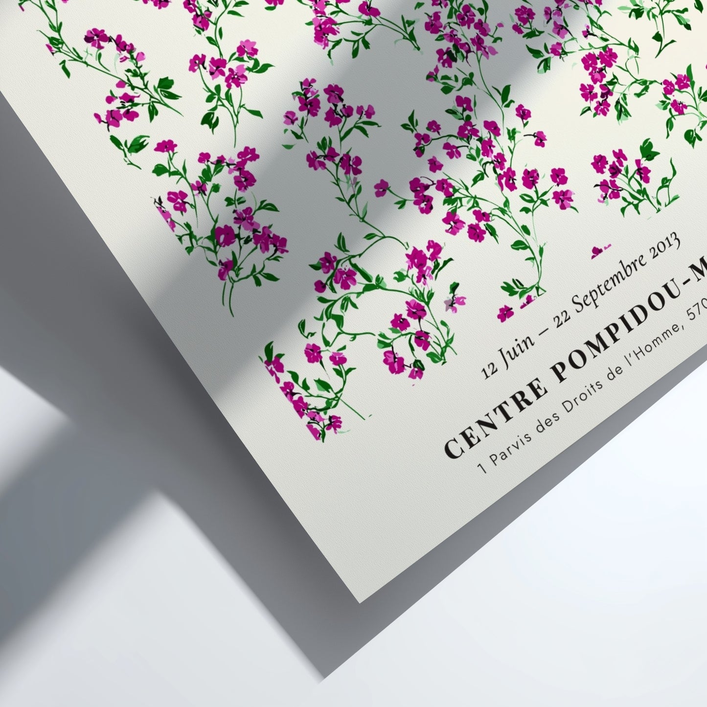 Fuchsia Blossoms poster by Henri Matisse featuring vibrant colors and floral design, perfect for home decor.