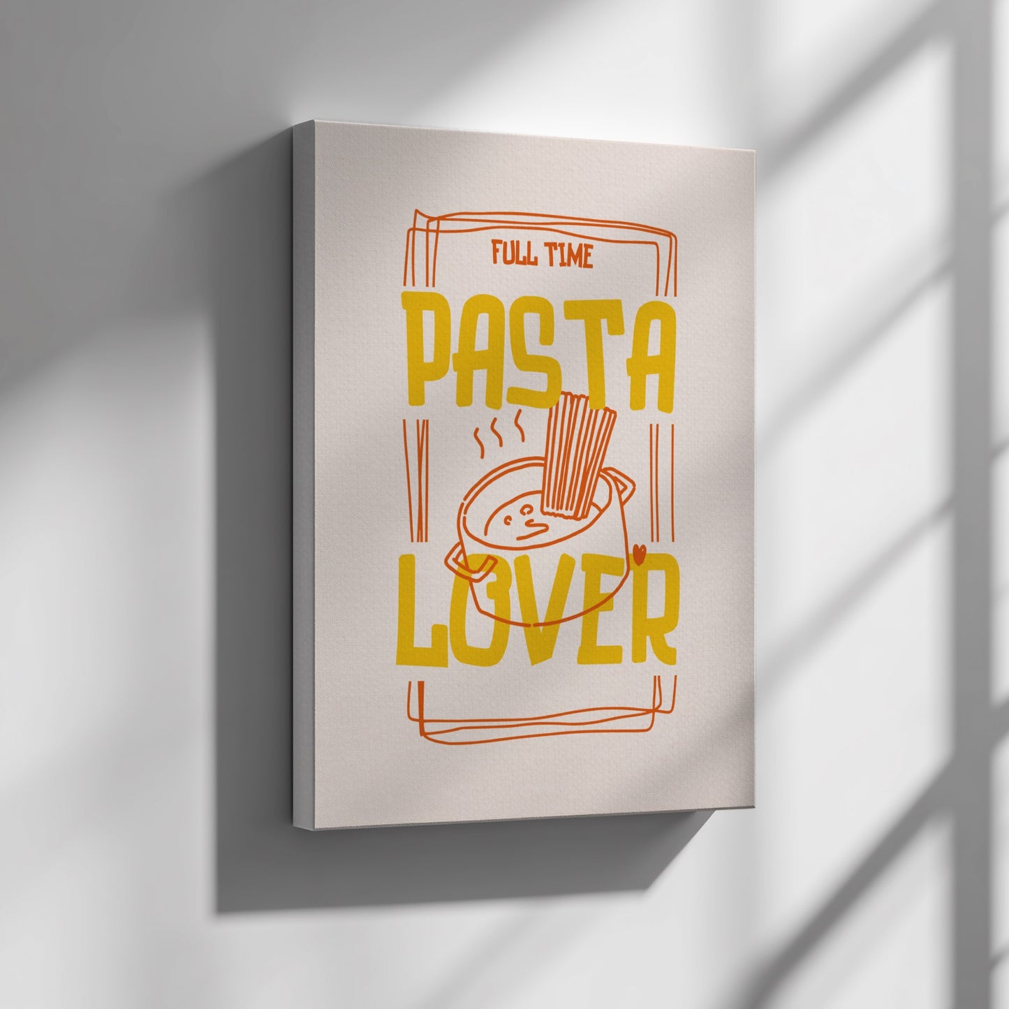 Full Time Pasta Lover Poster - Funny Italian Food Wall Art Print