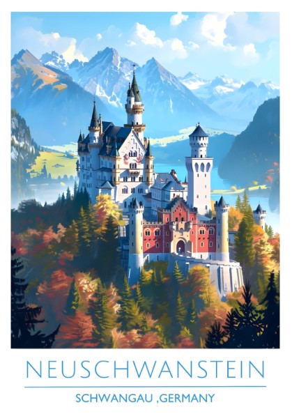 Neuschwanstein, Germany: The Pinnacle – Modern Travel Art