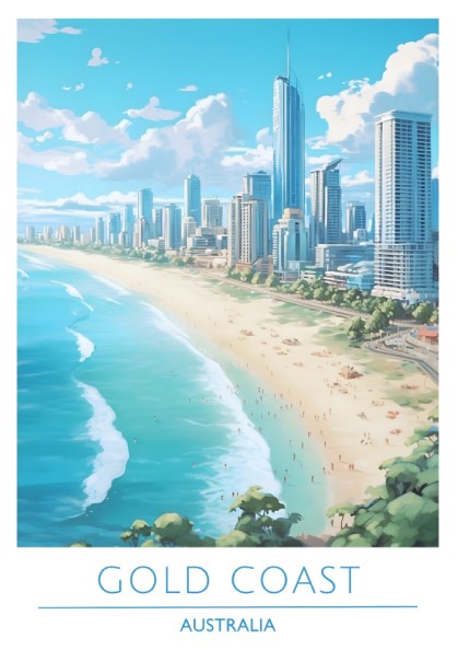 Gold Coast, Australia: The Glint – Modern Travel Art