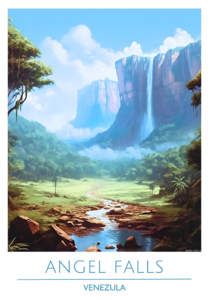 Angel Falls, Venezuela: The Heights – Modern Travel Art