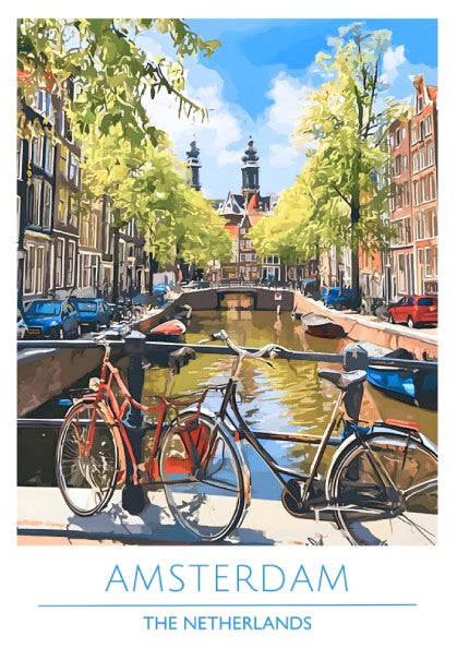 Amsterdam, Netherlands: The Cycle – Modern Travel Art