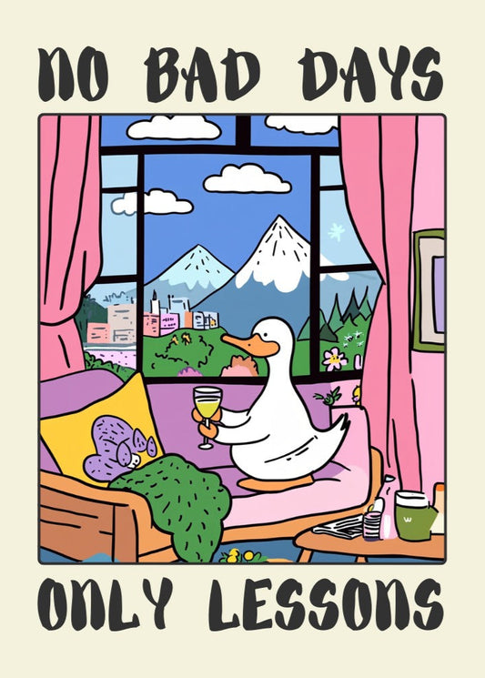 Quirky Animal Wall Art, Whimsical Bar Decor, Cottagecore Goose Print, Cozy Vintage Illustration