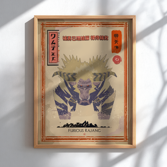 Furious Rajang Poster - Monster Hunter Wall Art Print