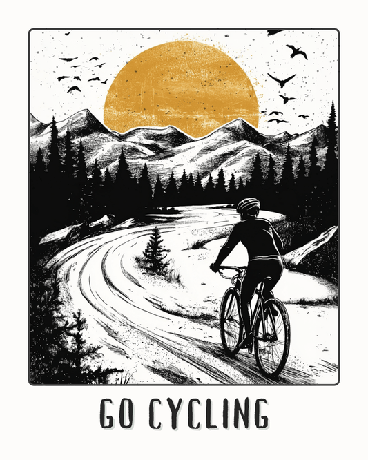 Go Cycling Poster - Gift for Cyclist Enthusiasts