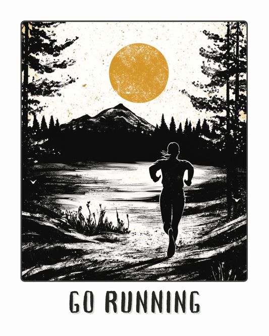 Go Running Poster - Gift for Runners Girls