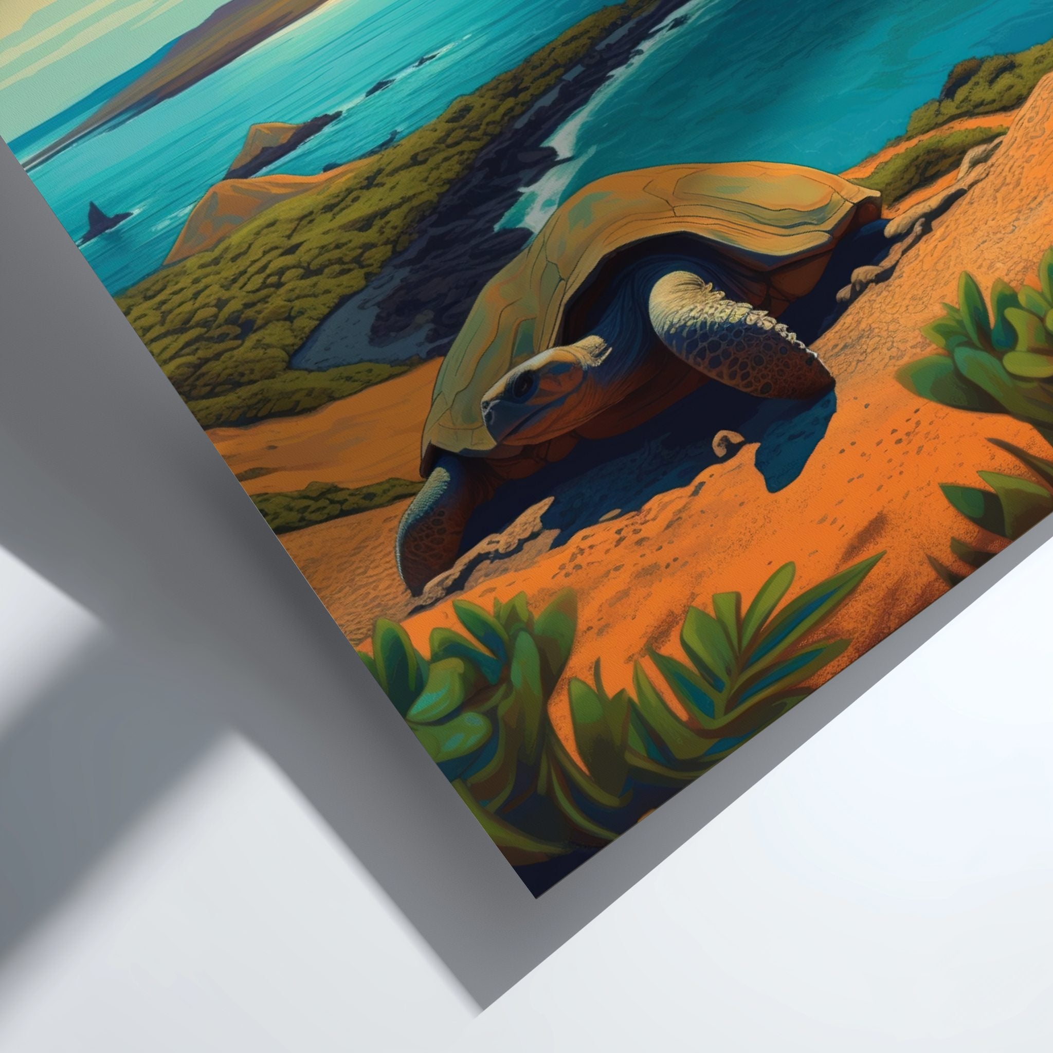 South America GALAPAGOS TRAVEL POSTER - RETRO ISLAND ART
