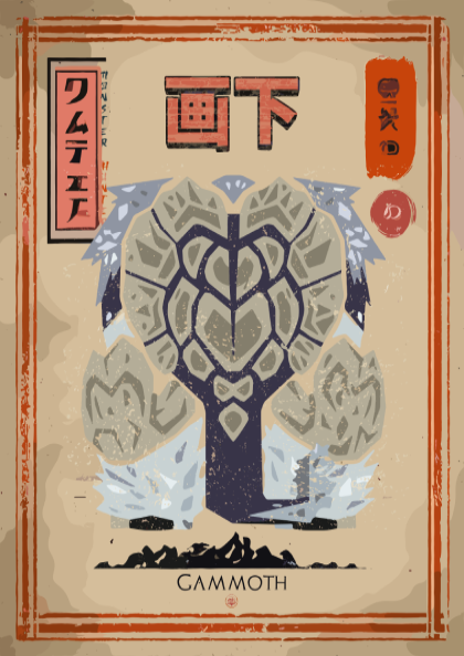 Gammoth Poster - Monster Hunter Wall Art Print