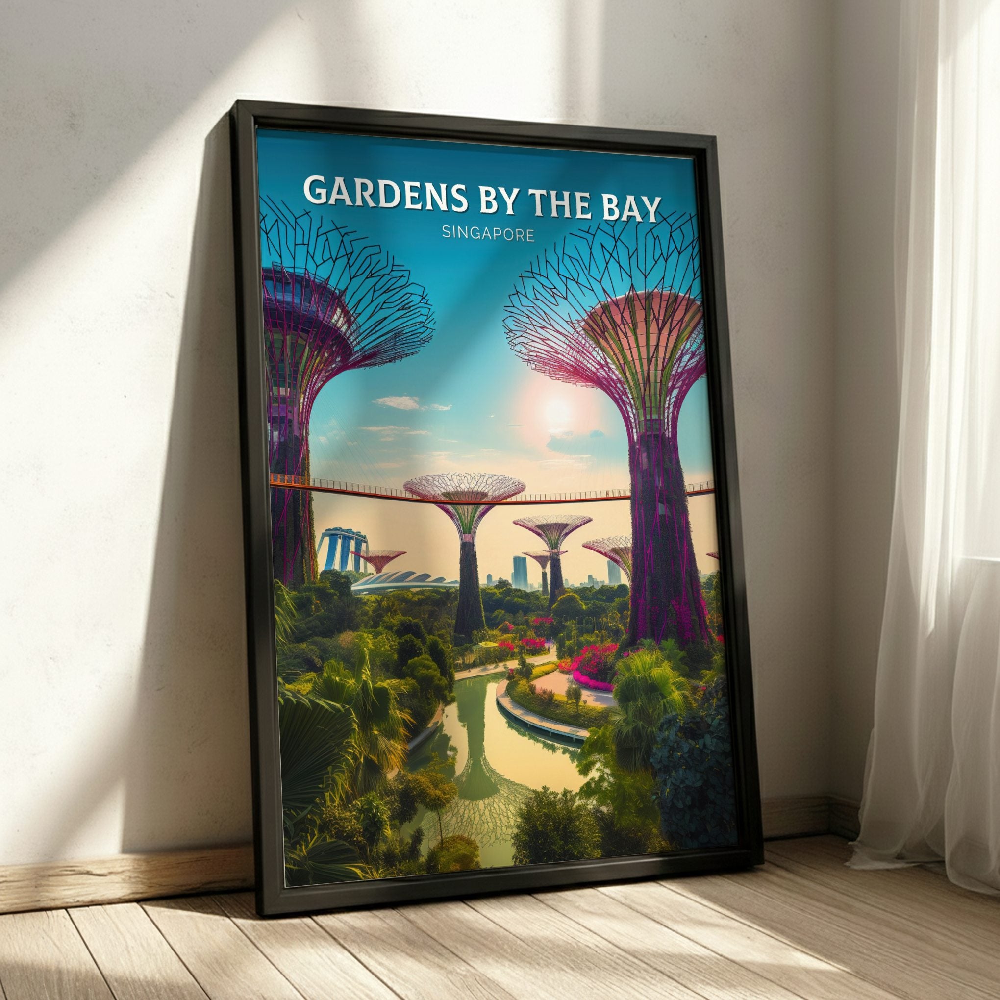Asian GARDEN BY THE BAY PRINT - SINGAPORE ARTWORK
