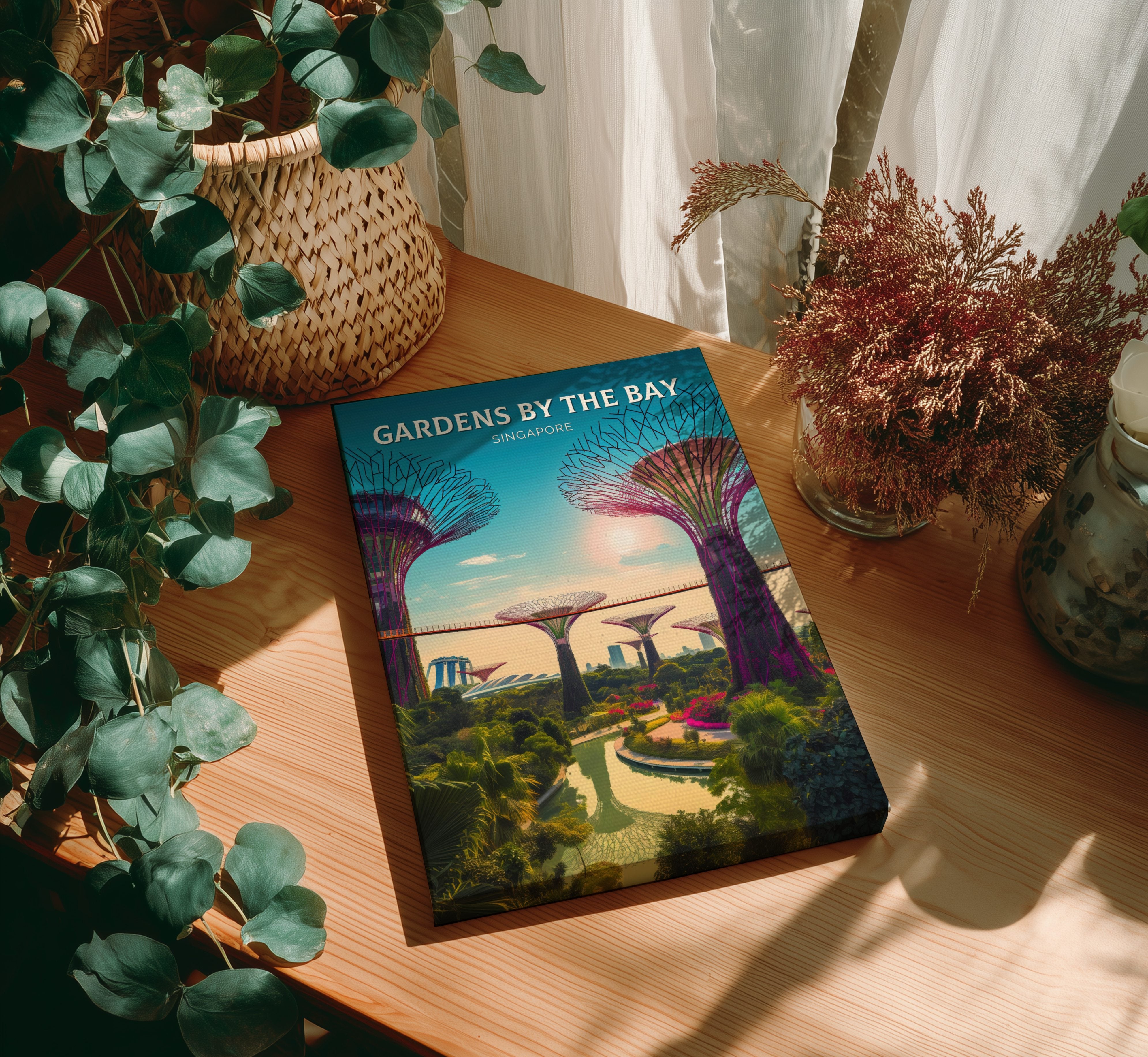 Asian GARDEN BY THE BAY PRINT - SINGAPORE ARTWORK