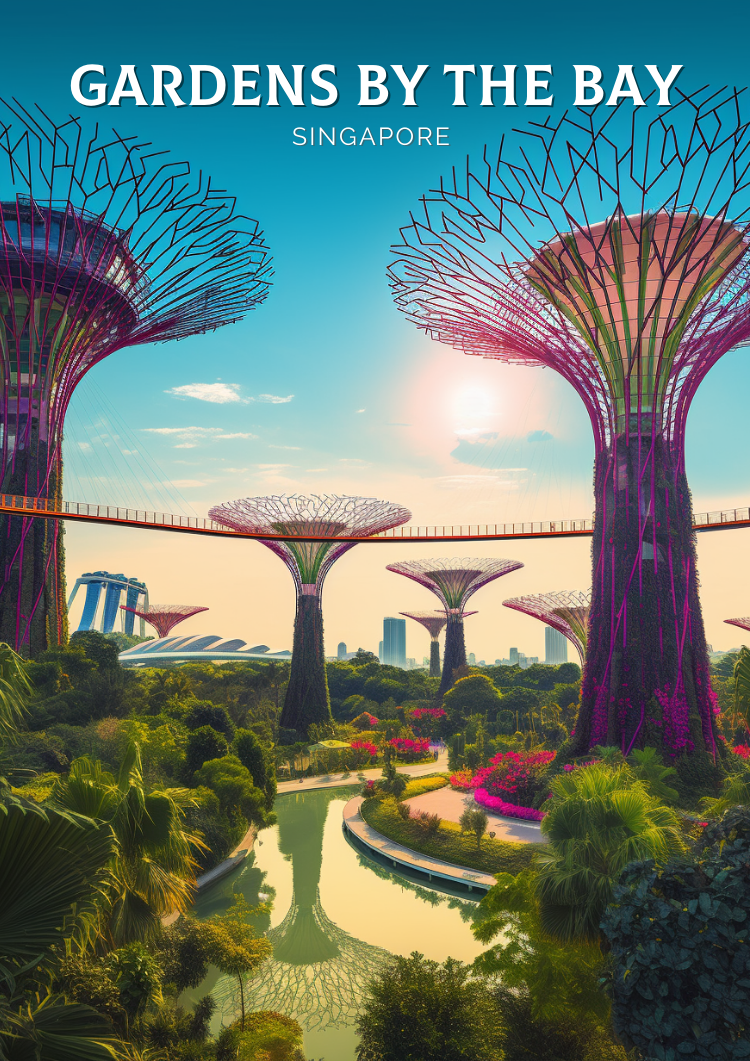 GARDEN BY THE BAY PRINT - SINGAPORE ARTWORK
