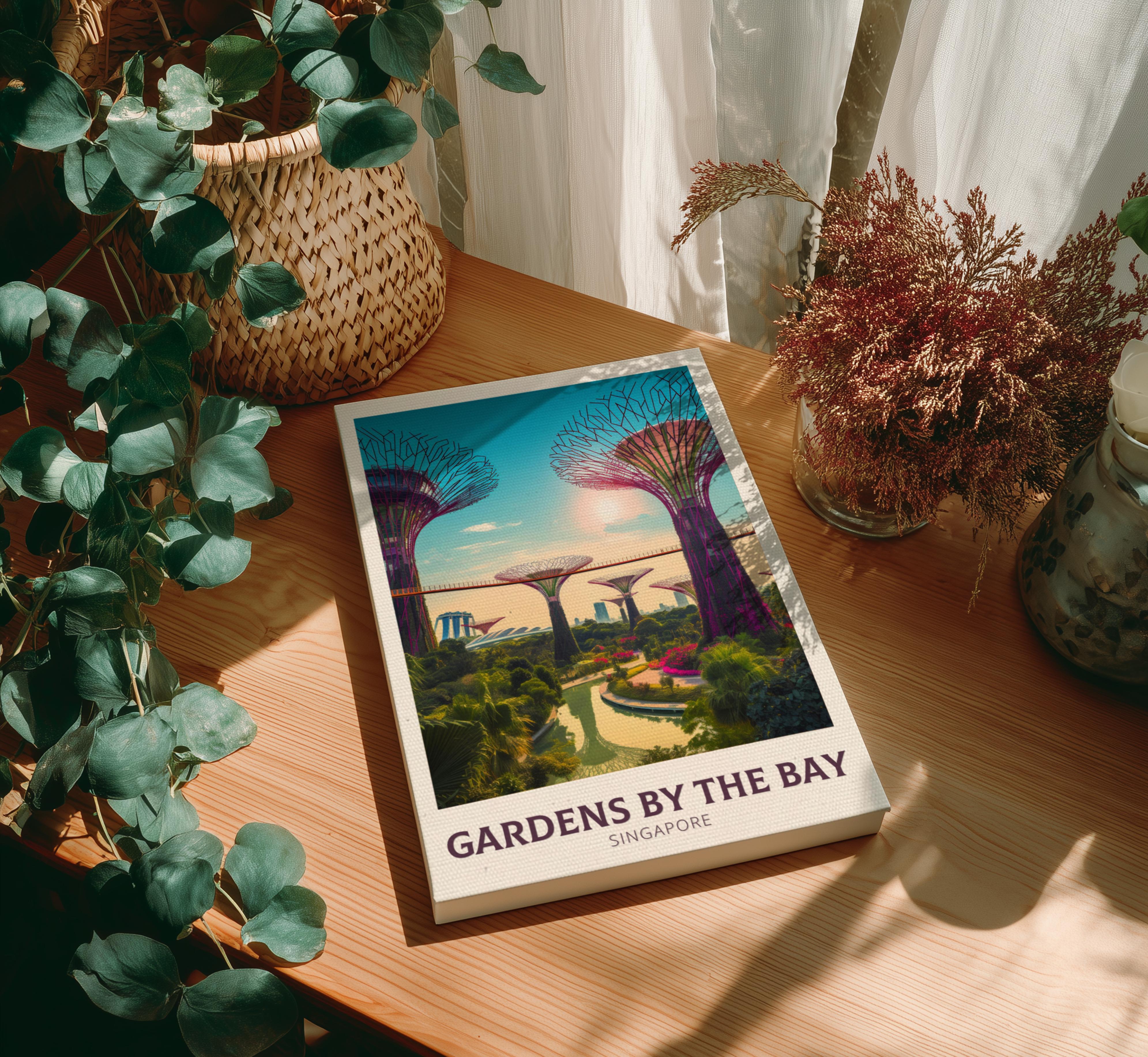 Asian GARDEN BY THE BAY POSTER - RETRO WALL ART