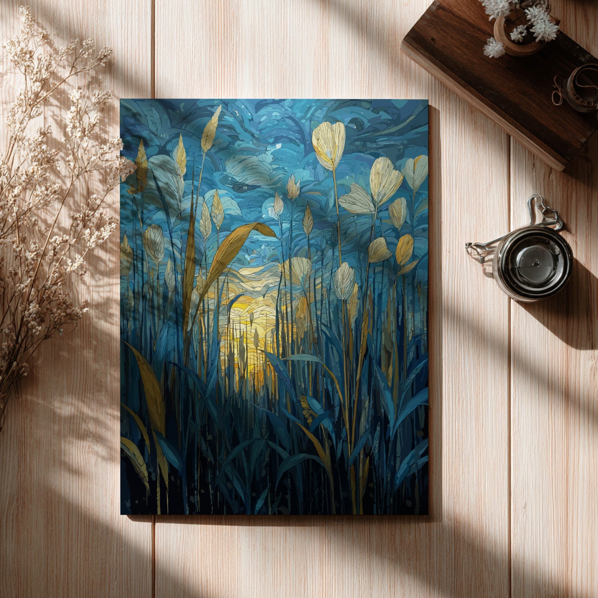 Gentle Morning - Dew-Covered Grass and Golden Sunrise Wall Art