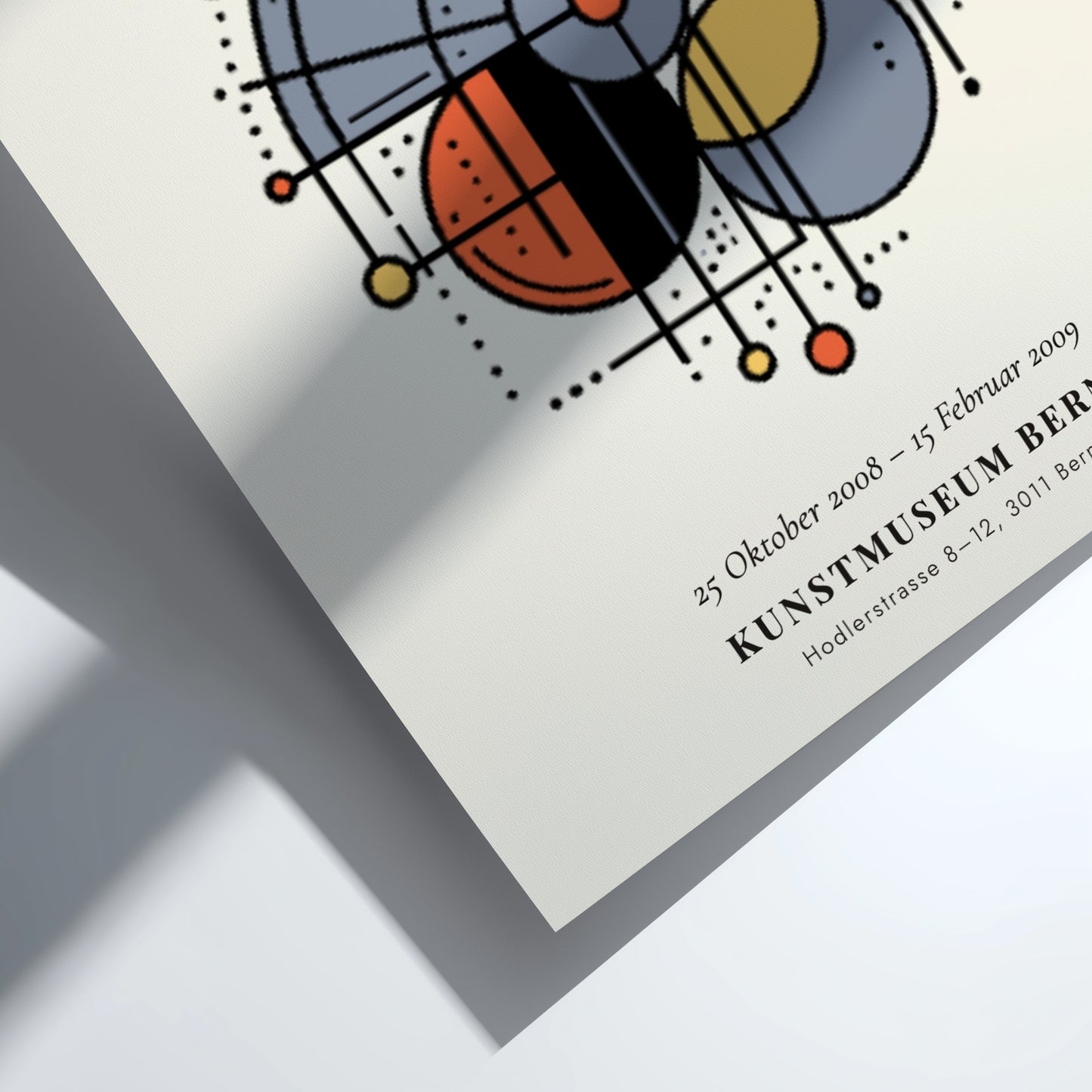 Kandinsky inspired poster featuring geometric shapes and vibrant colors for modern wall decor