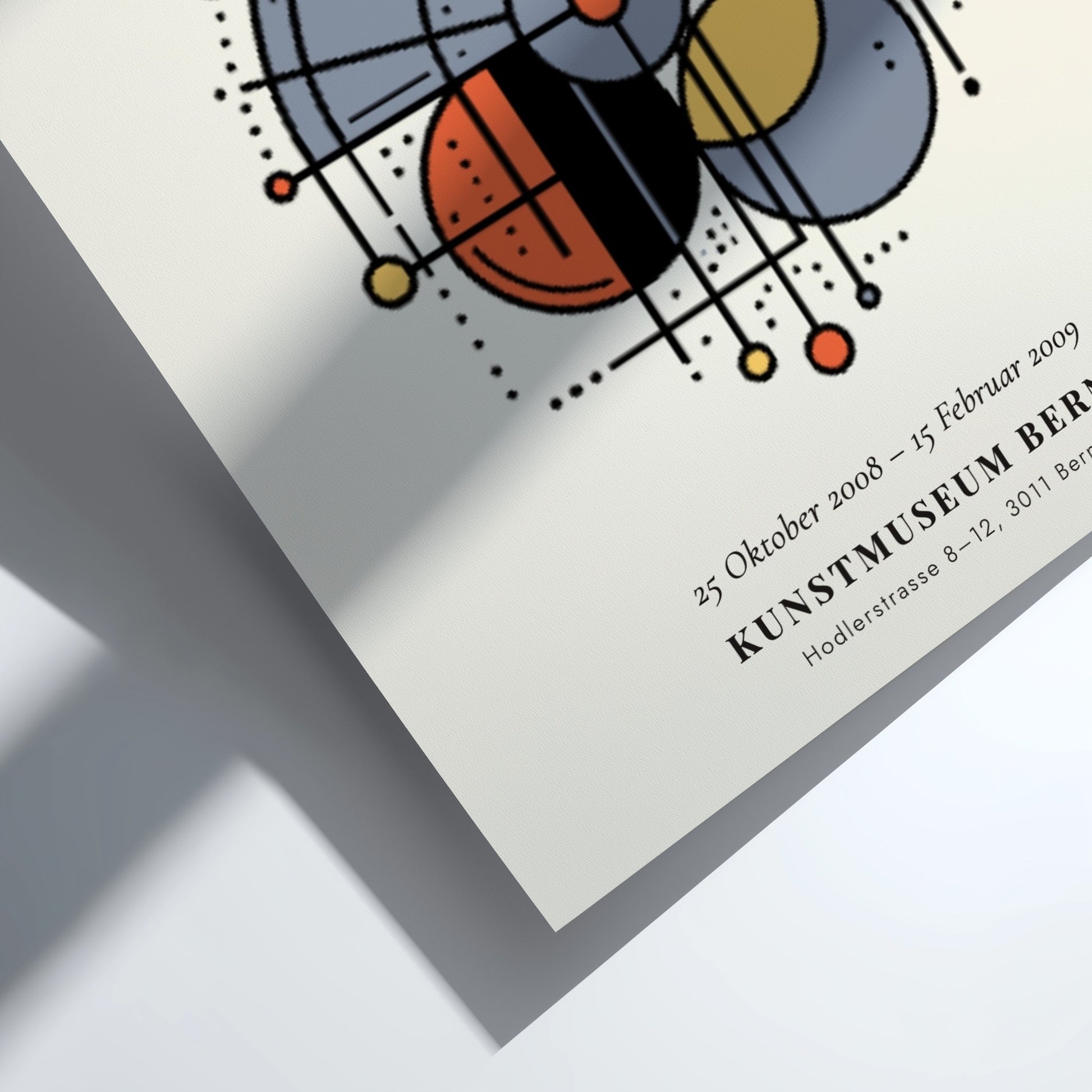 Kandinsky inspired poster featuring geometric shapes and vibrant colors for modern wall decor