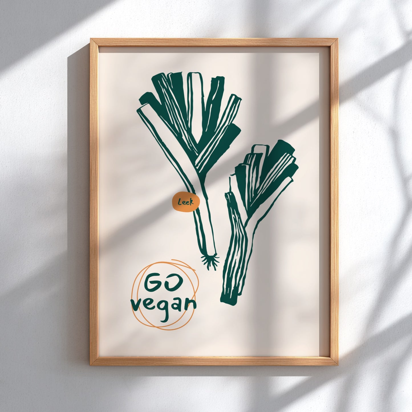 Go Vegan Poster - Bold Plant-Based Motivation Wall Art Print