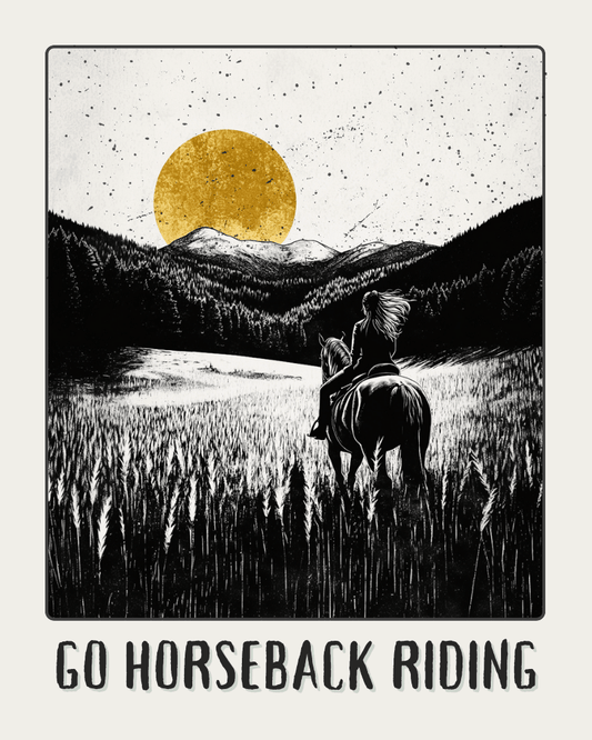 Go Horse Back Riding Poster - Horse Riding Print