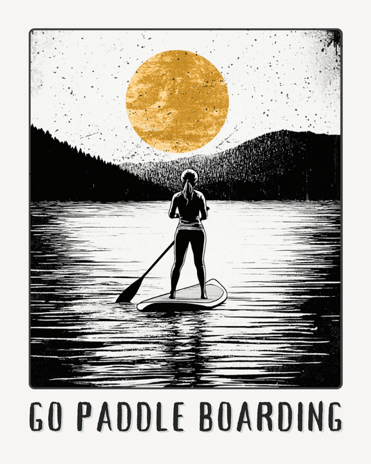 Standing Paddle Board Print - Gift for a Girl SUP Boarder